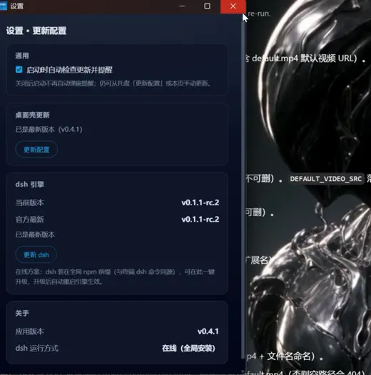 设置·自动更新窗口